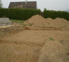 Préparation pour mise en place piscine et terrasse bois
