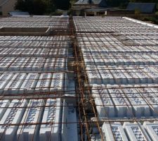 Pr&eacute;paration chainage dalle du plancher haut