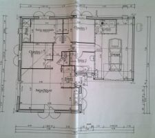 Le plan de notre future maison tel qu'il est accepté au permis de construire.