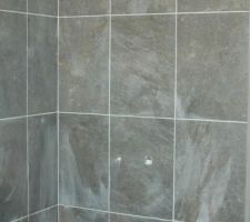 Carrelage salle de bain
vue de l?arrivée d'eau de douche