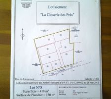 Plan du lotissement.
Pour nous, sa sera le lot N&deg;8 !