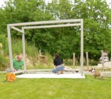 Construction de l'abri buches