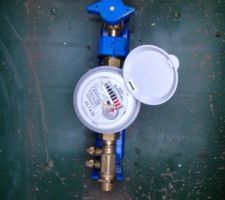 Installation du compteur d'eau.