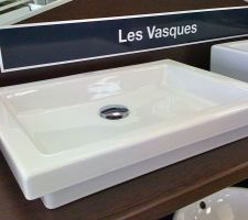 Vasque semi-encastrée