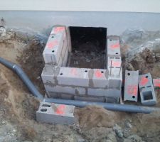 Mur pour l'entrée du vide-sanitaire.