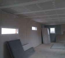 Doublage des murs en cours