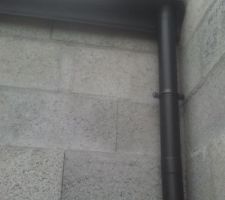 Gouttières noires installées