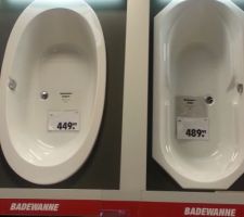 Notre baignoire, achetée en Allemagne...