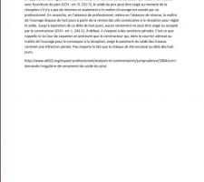 Un peu de lecture :

CCMI / Demande irrégulière de versement du solde du prix
Cass. Civ. Crim : 17.12.03