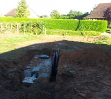 Fosse de 3000L de récupération des eaux de pluie