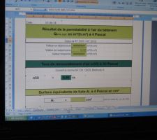 Résultat du test avant de boucher les trous!!