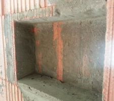 Emplacement tablette et passage aspiration centralis&eacute;e