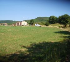 Le terrain avant viabilisation, vue d'en bas