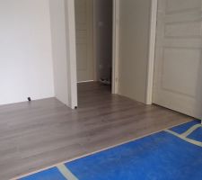 Parquet en cours chambre parentale