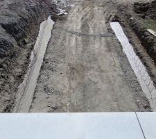 Fondations des murets devant le garage