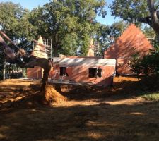 Toit terrasse entre la partie jour et la partie nuit ( cuisine )