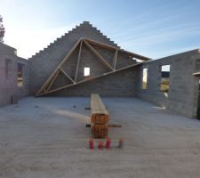 Livraison de la charpente maison le jeudi 25/09/14 et ménage effectué