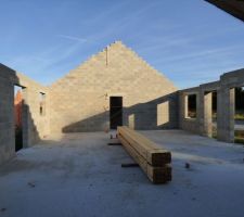 Livraison de la charpente maison le jeudi 25/09/14 et ménage effectué
