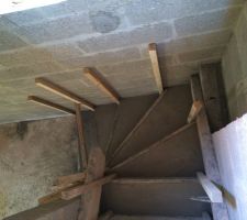 Enfin l'escalier pour monter voir la haut
