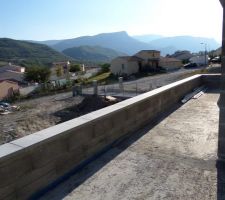 Muret de la terrasse sud