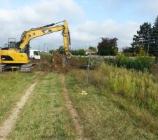 Début du terrassement et accès chantier