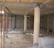 Le garage--vue des portes de garage