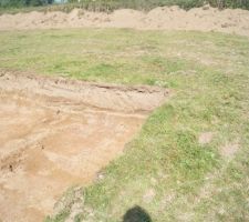 Première matinée de terrassement.