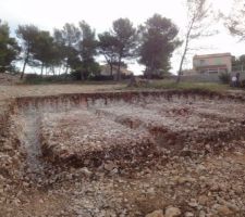 Fin du terrassement et des fouilles