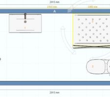 Réflexion sur l'aménagement de la salle de bain du bas.