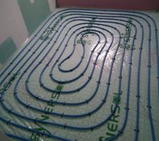 Le circuit de chauffage dans la salle de bains