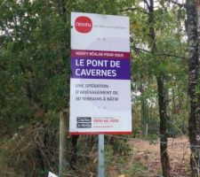 Panneau d'emplacement du futur lotissement
