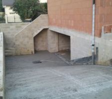 La rampe d'accès au garage
