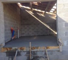 Dalle garage coulee