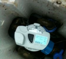 Pose du compteur d'eau par veolia