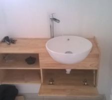 Notre meuble vasque de salle de douche du bas installe