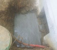 Dallage de la cours anglaise du vide sanitaire