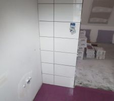 Carrelage salle s'eau en cours
