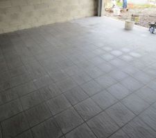 Carrelage garage avec joints