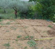 Un dessin grandeur nature - c'est toujours mieux ;-)
Implantation du futur potager....