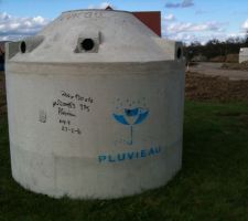Citerne pour r&eacute;cup&eacute;ration des eaux pluviales