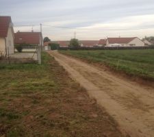 Décapage pour création du chemin d?accès