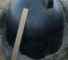 La cuve de récupération d'eau de pluie