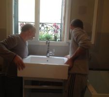 Montage cuisine l'&eacute;vier