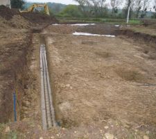 Terassement des fondations avec feraille