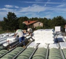 Mise en place des plaques en poly