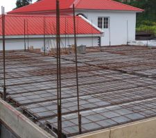 Préparation coulage dalle de l'étage