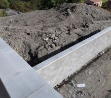 Muret de l'accès au garage