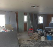 D&eacute;coupe des plaques des murs