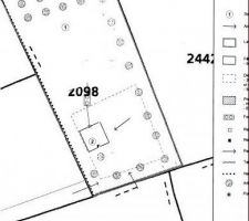 Plan de masse du terrain au 1/250