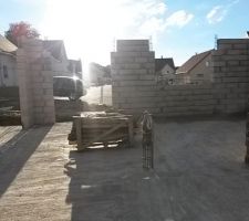 Maçonnerie façade Ouest vue intérieure